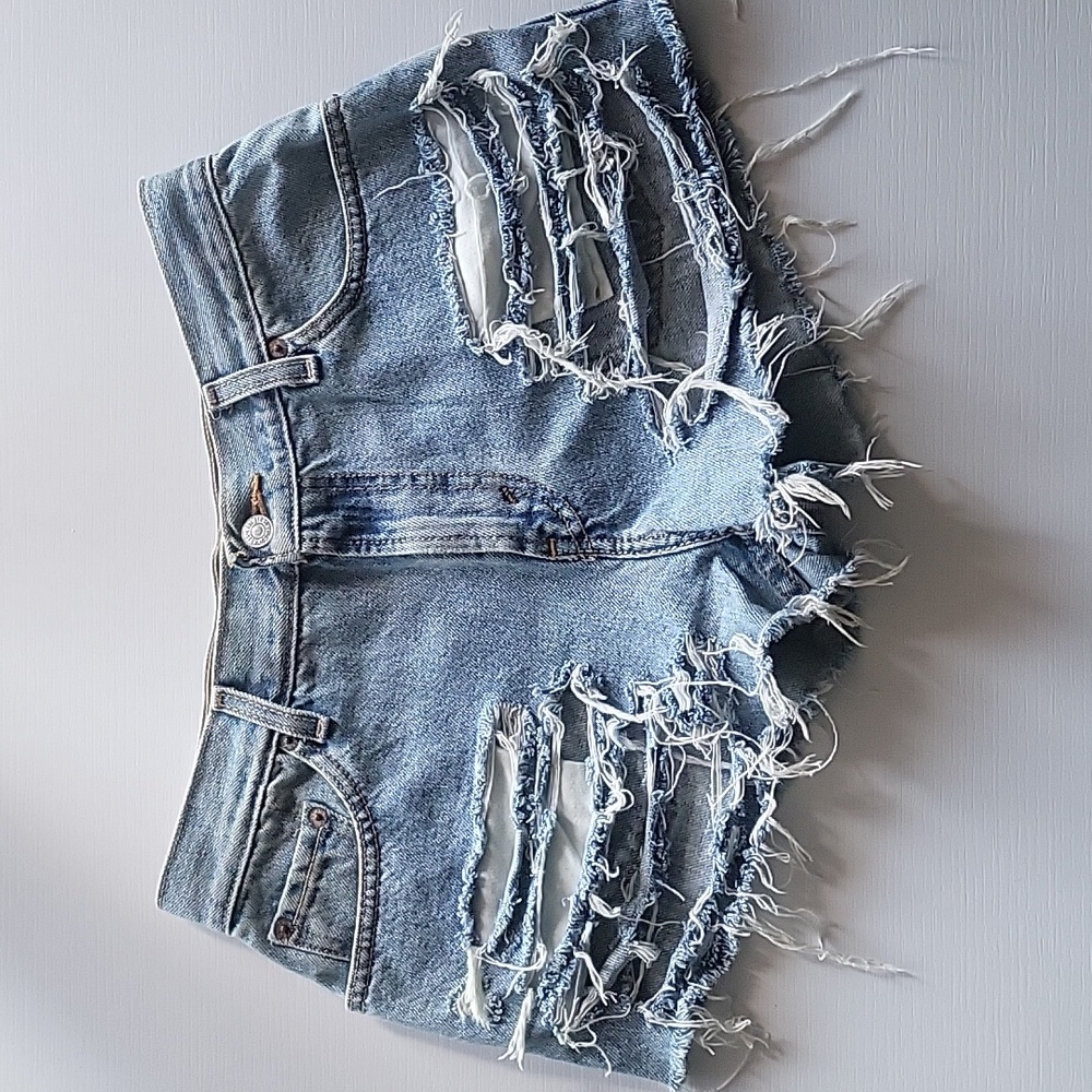 Levis Distressed Denim Shorts